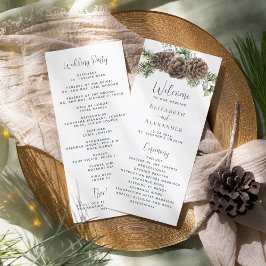 Programa Casamento de Pine Cone do Winter Greenery