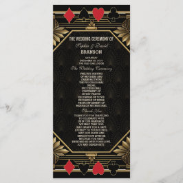 Programa Casamento de Poker do Casino Negro Dourado Glam Ro