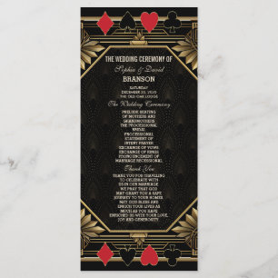 Programa Casamento de Poker do Casino Negro Dourado Glam Ro