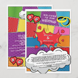 Programa Casamento de Pop de Arte Colorida do Livro de BD