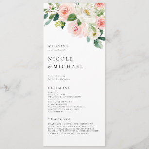Programa Casamento de primavera das Flores de Jardim Bonito