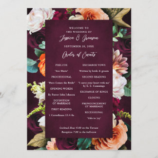 Programa Casamento de Rosa Ranunculus Burgundy