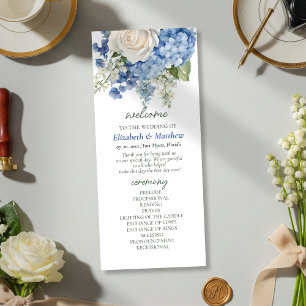 Programa Casamento de Rosas Brancas de Hydrangea Blue Water
