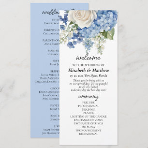 Programa Casamento de Rosas Brancas de Hydrangea Blue Water