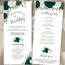 Casamento de Rosas Elegante Rustic Emerald Green