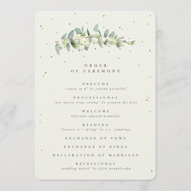Programa Casamento de Snowberry Creme Elegante+Haste de Euc (Frente)