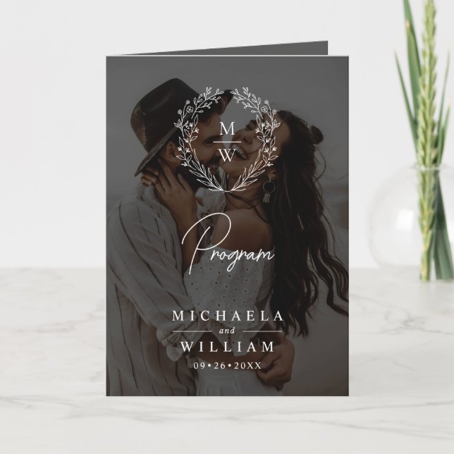 Programa Casamento de Sobreposição de Texto de 4 Fotos por  (Frente)