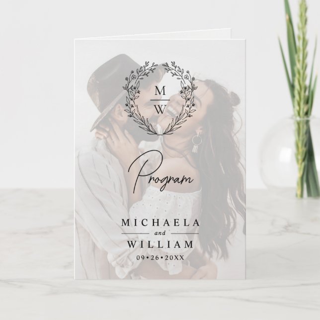 Programa Casamento de Sobreposição de Texto de 4 Fotos por  (Frente)