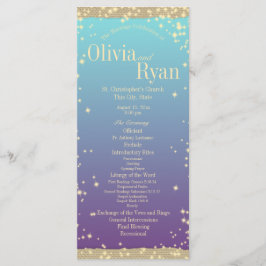 Programa Casamento de Teal e Rústico Ombre"