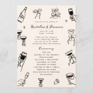 Programa Casamento de Velho Dinheiro Preto e Branco Desenha