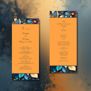 Programa Casamento de Vidro Dourado e Azul