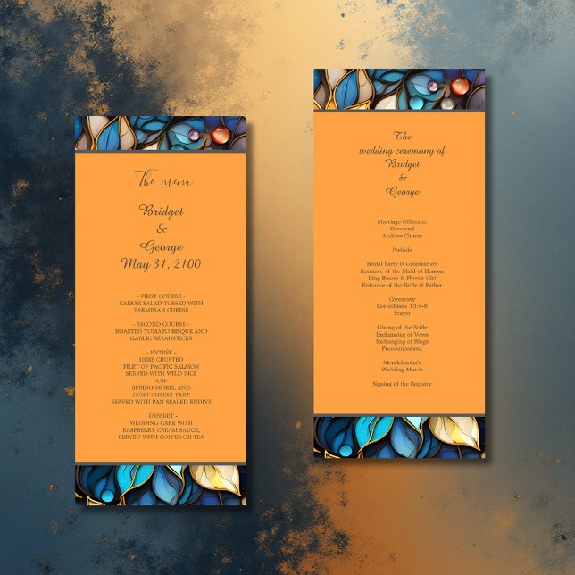 Programa Casamento de Vidro Dourado e Azul (Criador carregado)