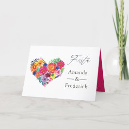 Programa Casamento de Watercolor Floral Fiesta