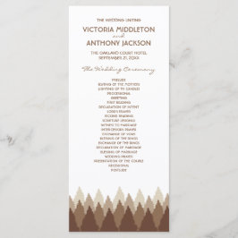 Programa Casamento de Woodland da Floresta Castanha