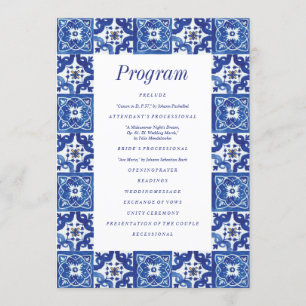 Programa Casamento do Mediterrâneo Branco Azul Moderno