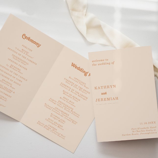 Programa Casamento Dobrado de Terracota Formal Simples Mini (Criador carregado)