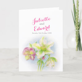 Programa Casamento dobrado pelo primavera de Watercolor