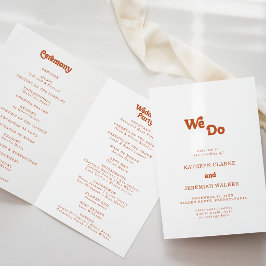 Programa Casamento Dobrado Simples Terracota Formal