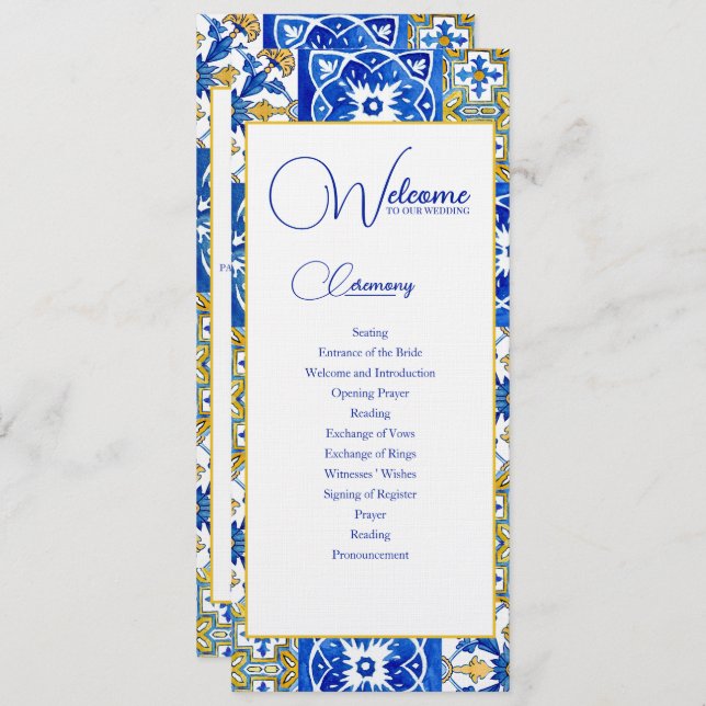 Programa Casamento dos azulejos do Verão mediterrânico (Frente/Verso)