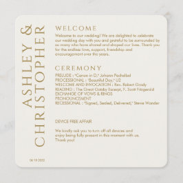 Programa Casamento Dourado Elegante