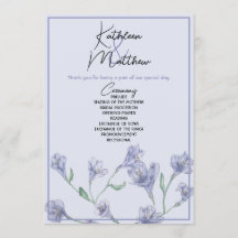 Casamento Dusty Blue Floral Watercolor