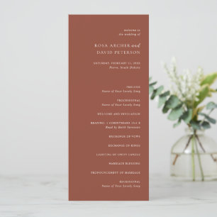 Programa Casamento Editorial Moderno em Cobre Rústico