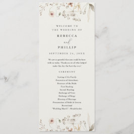 Programa Casamento Elegante Boho com Flores Silvestres