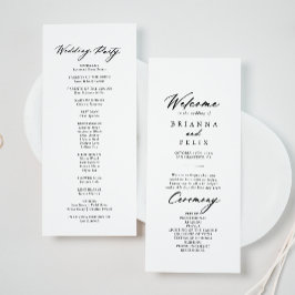 Programa Casamento Elegante Chic Calliographic