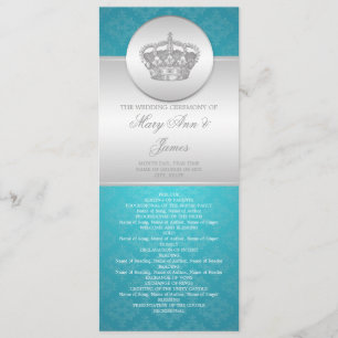 Programa Casamento Elegante Coroa Real Azul