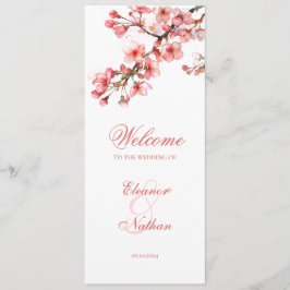 Programa Casamento Elegante da primavera de Cherry Blossoms