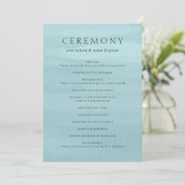 Programa Casamento Elegante De Cor Azul Moderno
