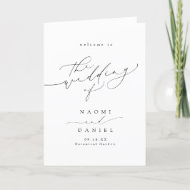 Programa Casamento Elegante De Script Chic Moderno Minimali