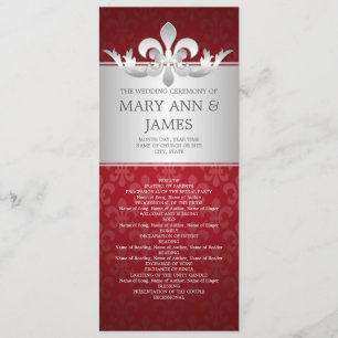 Programa Casamento Elegante Fleur De Lis Red