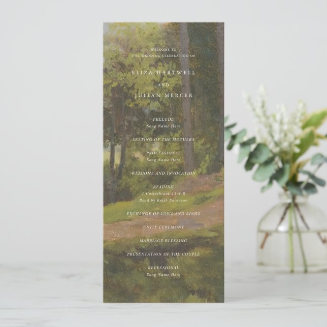 Programa Casamento Elegante Floresta Rústica (Em pé/Frente)