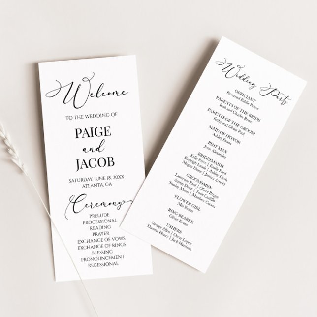 Programa Casamento Elegante Minimalista Clássico Moderno (Criador carregado)