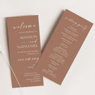 Programa Casamento Elegante Minimalista Moderno Mocha Mouss