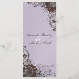 Programa Casamento Elegante Vermelho Roxo Vermelho