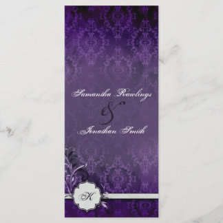 Programa Casamento - Elegante Vintage Monograma Da