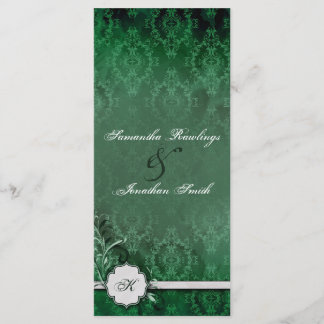 Programa Casamento - Elegante Vintage Monograma Da