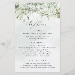 Programa Casamento Eucalyptus Dusty Blue Greenery