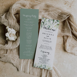 Programa Casamento Eucalyptus Greenery