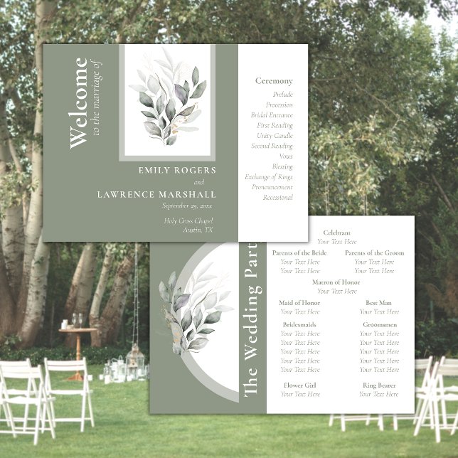 Programa Casamento Eucalyptus Verde Sage (Criador carregado)