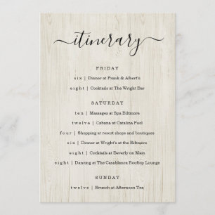 Programa Casamento / Festa de solteira / Itinerário de Aniv