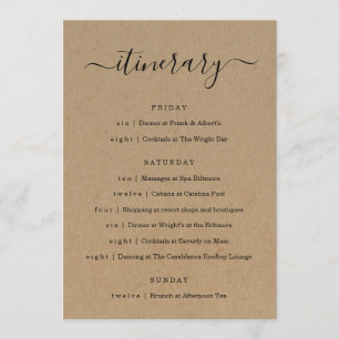 Programa Casamento / Festa de solteira / Itinerário de Aniv