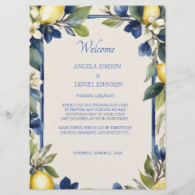 Casamento Floral Azul Limão Italiano