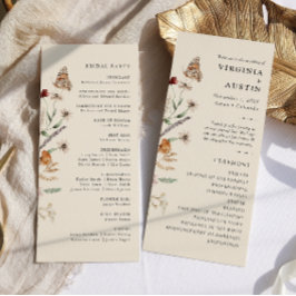 Programa Casamento Floral Boho