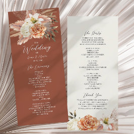 Programa Casamento Floral Boho Rústico