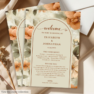Programa Casamento Floral Boho Rústico Marfim Oliva Sage