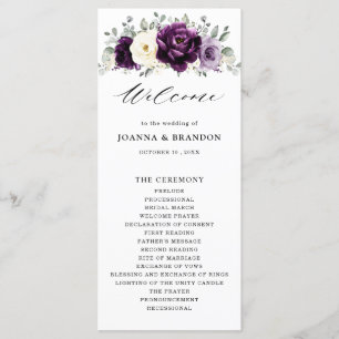 Programa Casamento Floral Branca De Púrpura De Pera De Marf
