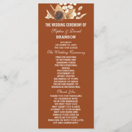 Programa Casamento Floral Charming Terracotta Pampas Grass